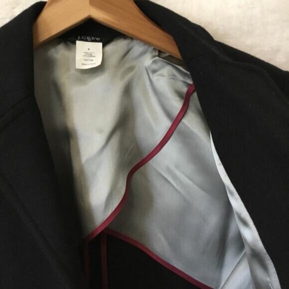 J. Crew Black with Brown Button Wool Blazer - Picture 8 of 15